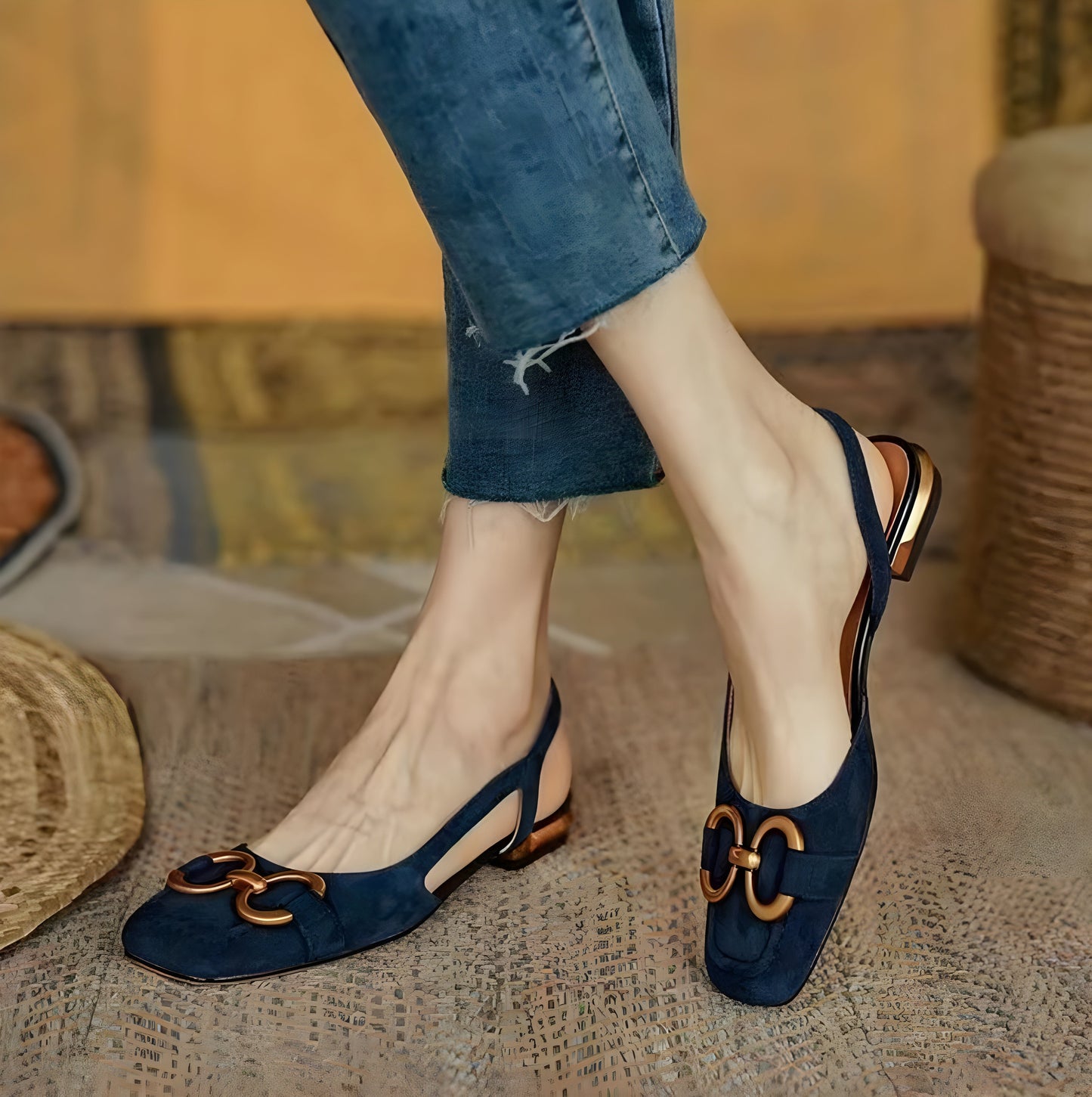 Aliyah - Elegant Sandals with Heel Strap