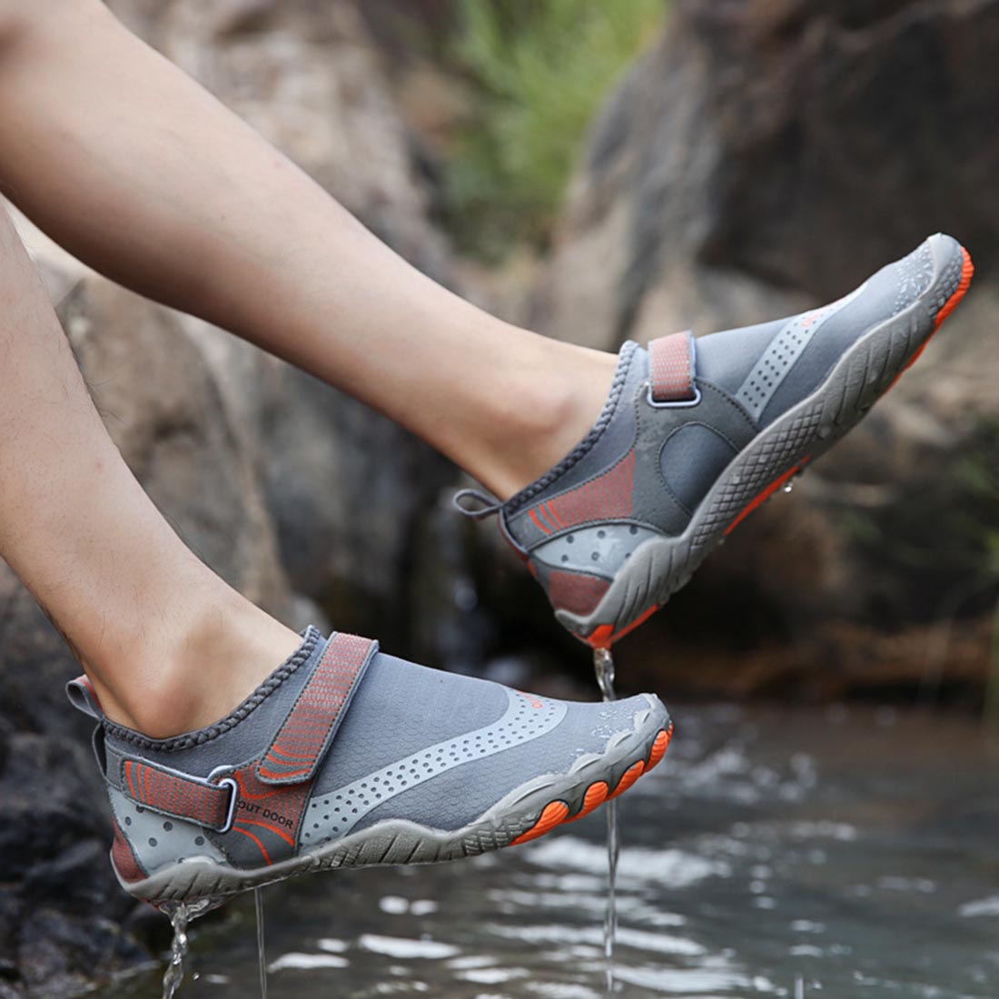 Barefoot water shoes with Velcro closure for adults