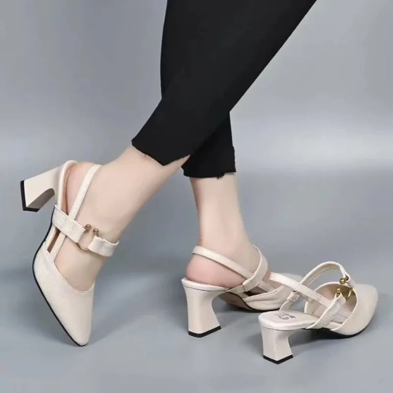 Camila - Slingback Block Pumps