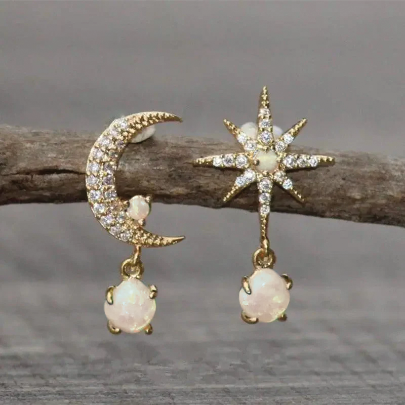 Lori - Moon Star Earrings
