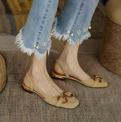 Aliyah - Elegant Sandals with Heel Strap