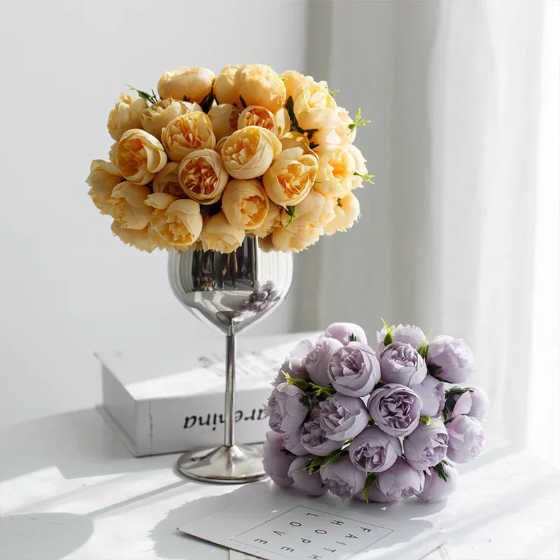Tranquility Silk Floral Peony Bouquet