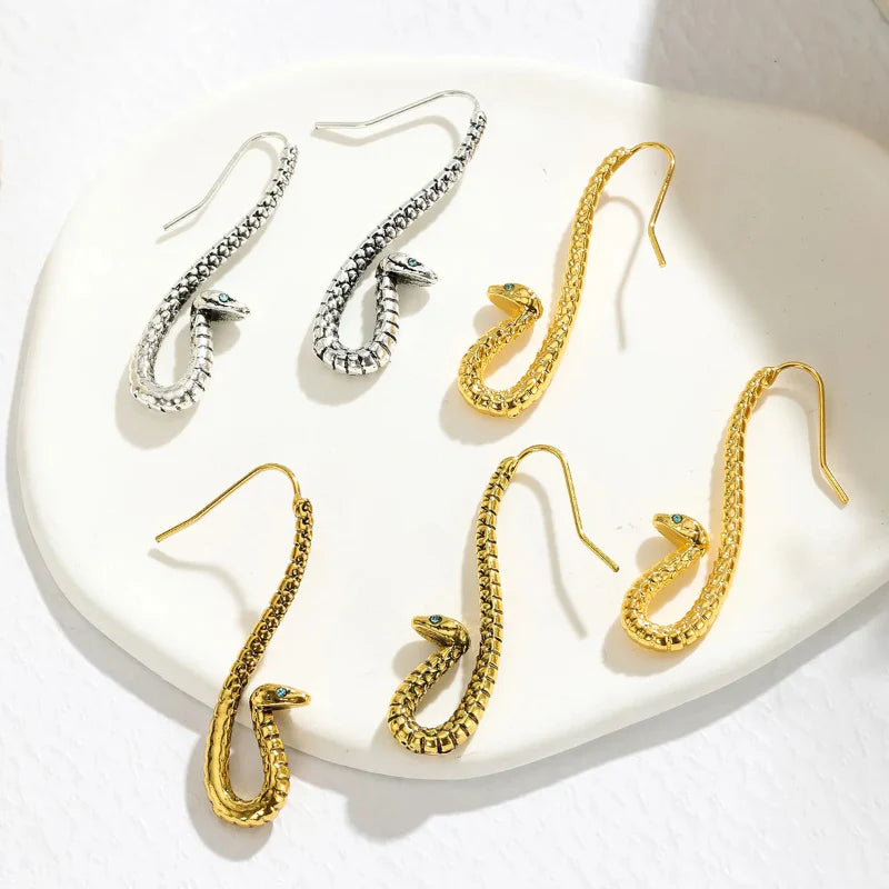 Seraphine Sculpted Snake Earrings