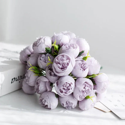 Serene Silk Floral Peony Bouquet
