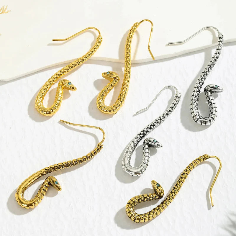 Seraphine Sculpted Snake Earrings