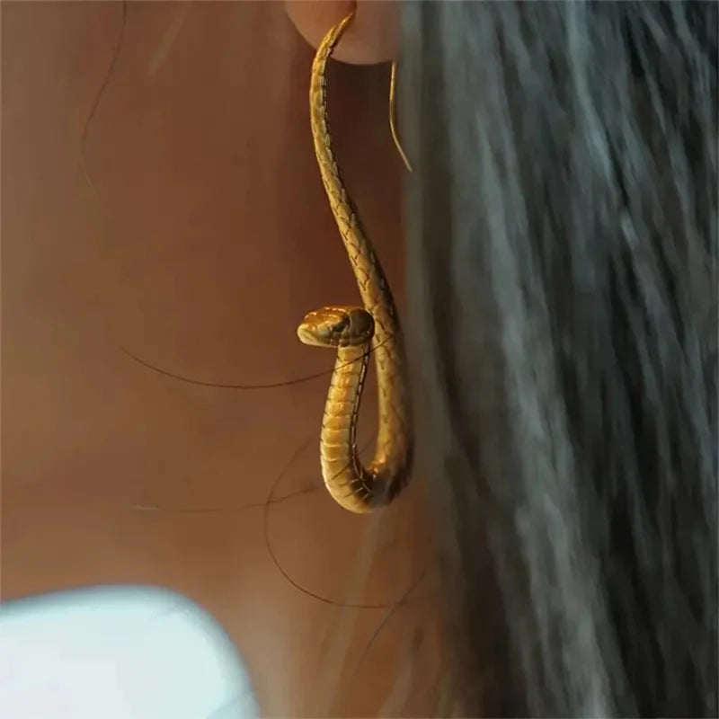 Seraphine Sculpted Snake Earrings