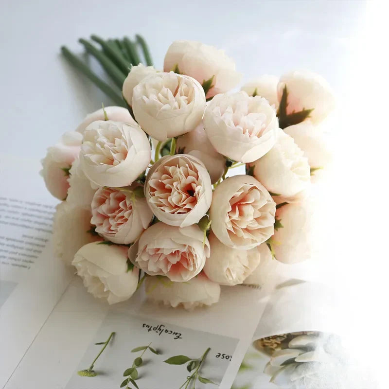 Serene Silk Floral Peony Bouquet
