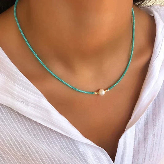 Nora - Pearl Beaded Choker