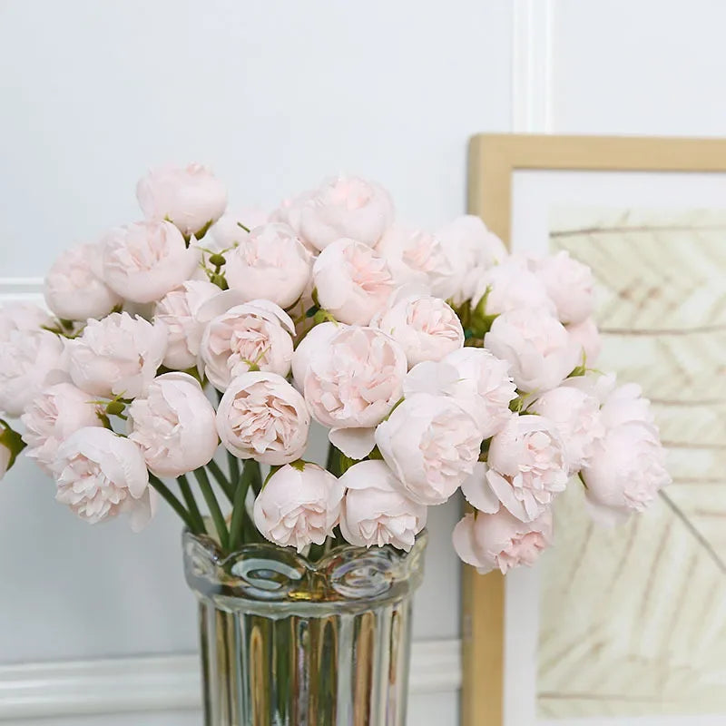 Tranquility Silk Floral Peony Bouquet