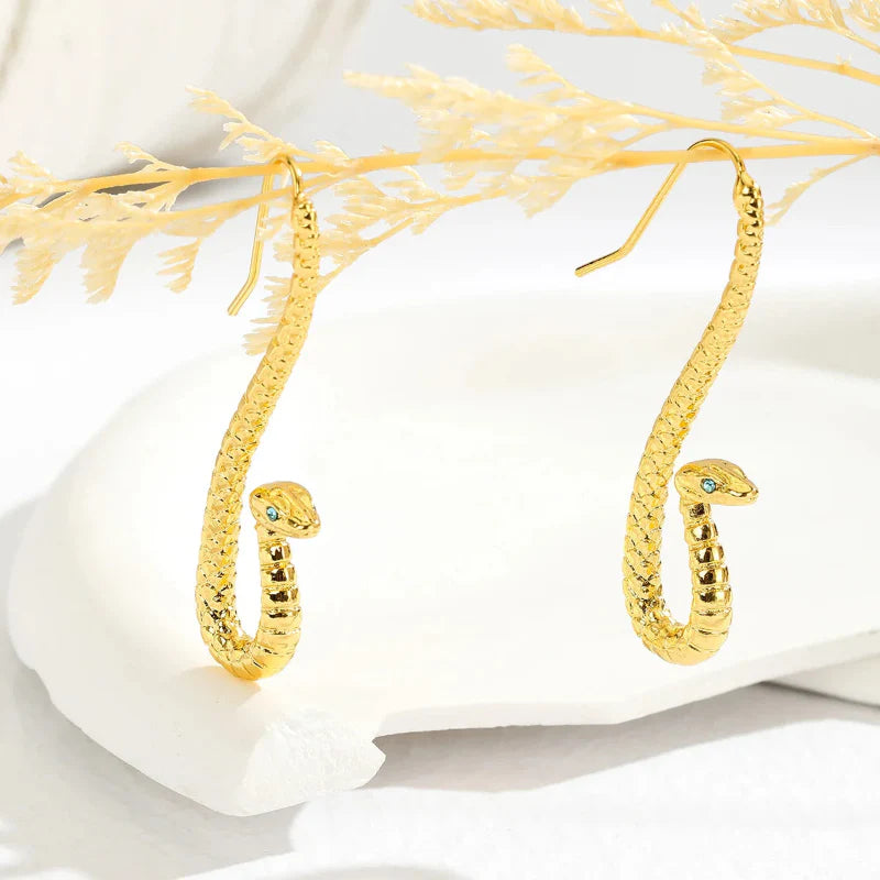 Seraphine Sculpted Snake Earrings