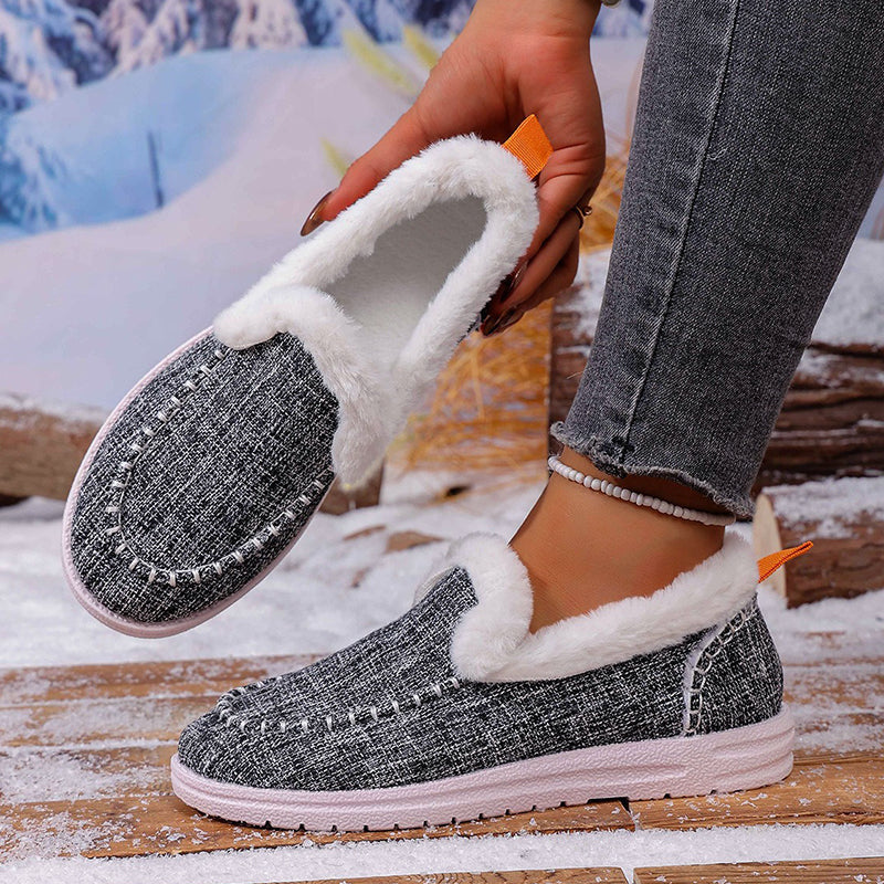 Women's Slip-On Winter Shoes with Faux Fur Lining